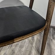 Подушка к стулу Монако черная экокожа - 8