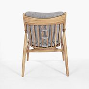 Кресло Ольборг серая ткань, дуб, тон бесцветный - 5