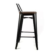 Полубарный стул TOLIX черная сталь + дерево - 6