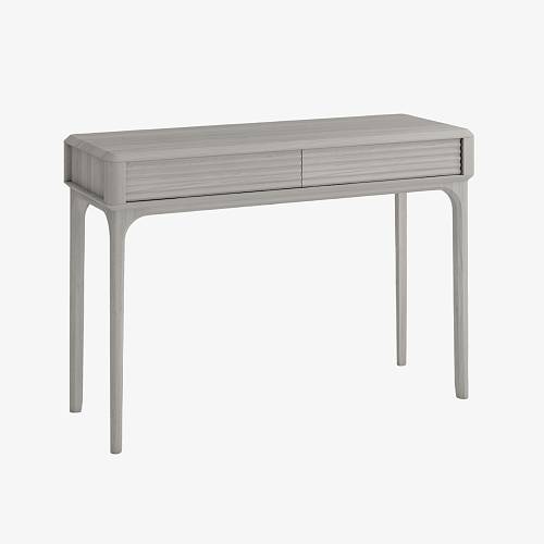 картинка Стол туалетный Канберра 110х41,4х76 см массив дуба тон серебристо-серый (масло) от производителя дизайнерской мебели Deephouse