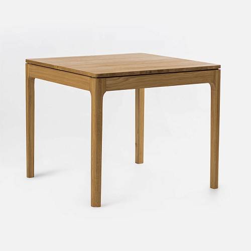 картинка Стол Кёльн квадратный раскладной 90(130)*90 см массив дуба тон натуральный ширина царги 5,5 см от производителя дизайнерской мебели Deephouse