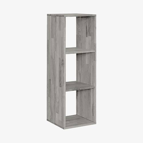 картинка Стеллаж Вестерос 39х35х113 см массив дуба тон серебристо-серый (масло) от производителя дизайнерской мебели Deephouse