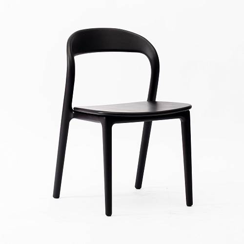 картинка Стул Лугано без подлокотников массив березы тон черный глянец от производителя дизайнерской мебели Deephouse