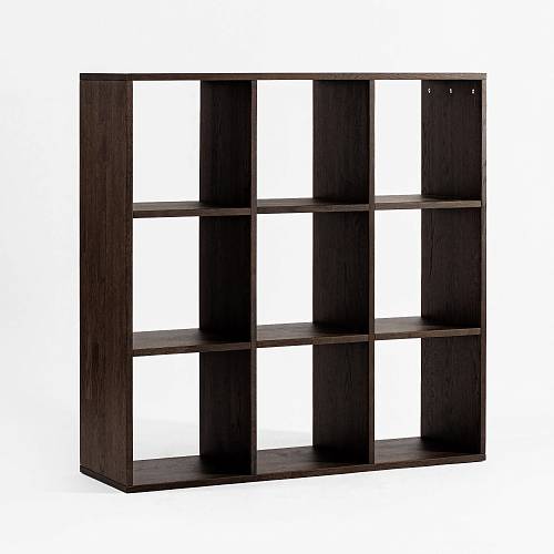 картинка Стеллаж Вестерос 113х35х113 см массив дуба тон темный орех (бейц/лак) от производителя дизайнерской мебели Deephouse