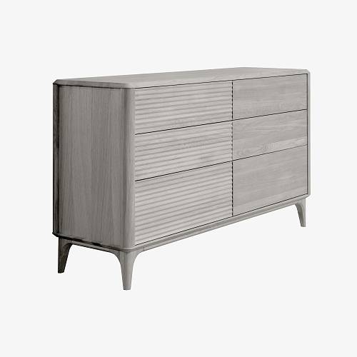 картинка Комод Канберра 140х45х81 см массив дуба тон серебристо-серый (масло) от производителя дизайнерской мебели Deephouse