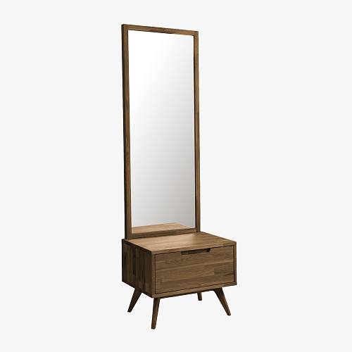 картинка Зеркало трюмо Вайле 58х40,6х176,6 см массив дуба тон терра (масло) от производителя дизайнерской мебели Deephouse