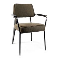 Кресло Вена сталь + сиденье серо-зеленая ткань - 2