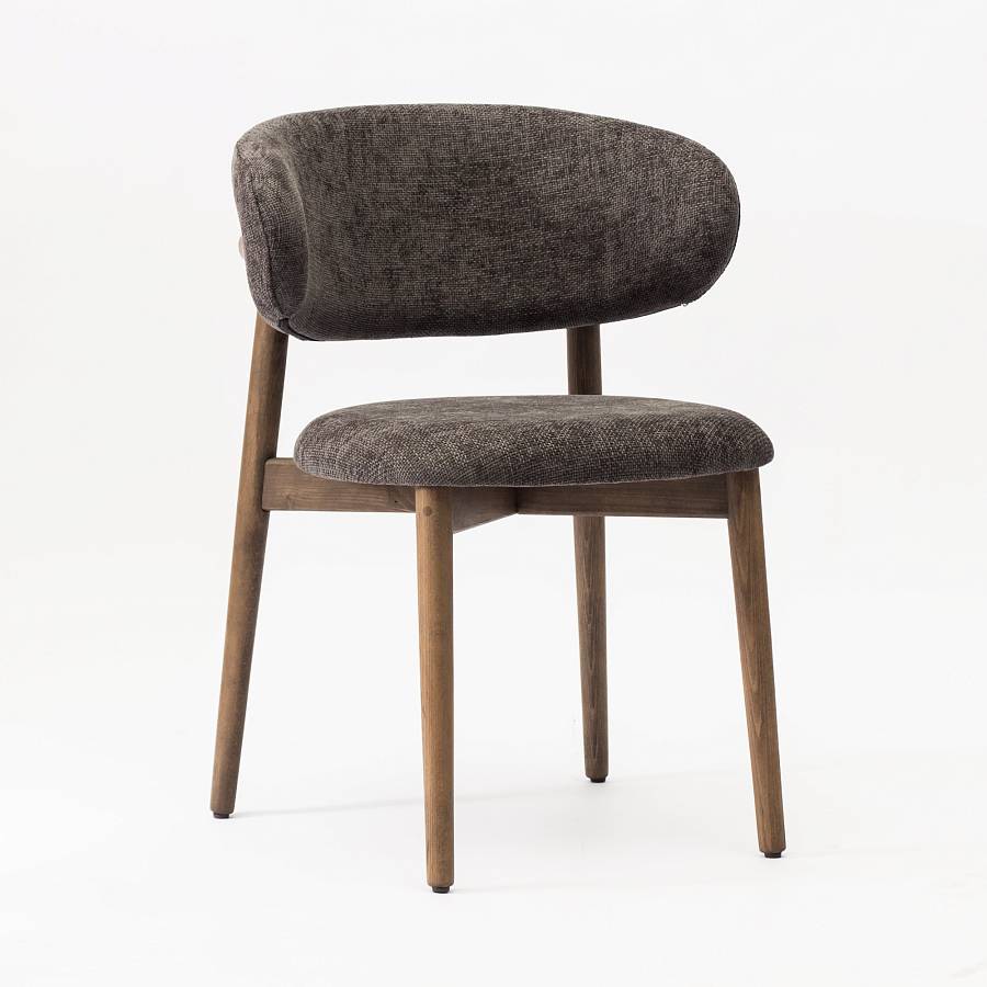 картинка Стул Феррара темно-серая ткань ножки бук тон терра от производителя дизайнерской мебели Deephouse