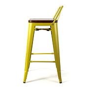 Полубарный стул TOLIX лимонный + дерево - 3