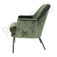 Кресло Зеландия (миникресло) темно-зеленый бархат - 7