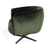 Кресло Бонвиль темно-зеленый бархат вращающееся - 4