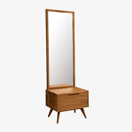 картинка Зеркало трюмо Вайле 58х40,6х176,6 см массив дуба тон коньяк (масло) от производителя дизайнерской мебели Deephouse