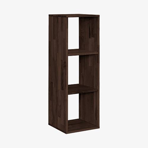 картинка Стеллаж Вестерос 39х35х113 см массив дуба тон темный орех (бейц/лак) от производителя дизайнерской мебели Deephouse