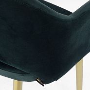 Стул Белладжио темно-зеленый бархат ножки золото - 6