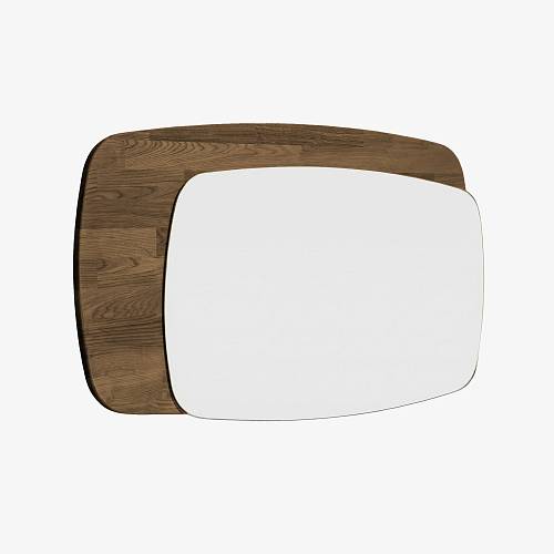 картинка Зеркало Аделаида настенное 108х59х30 см массив дуба тон терра (масло) от производителя дизайнерской мебели Deephouse