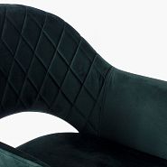 Стул барный Белладжио Нью вращающийся темно-зеленый бархат ножки черные - 7