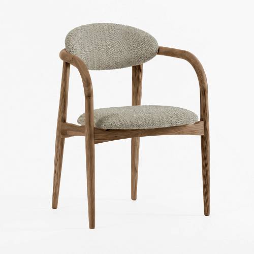 картинка Стул Женева светло-серая ткань дуб (тон терра) от производителя дизайнерской мебели Deephouse