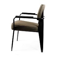 Кресло Вена сталь + сиденье серо-зеленая ткань - 3