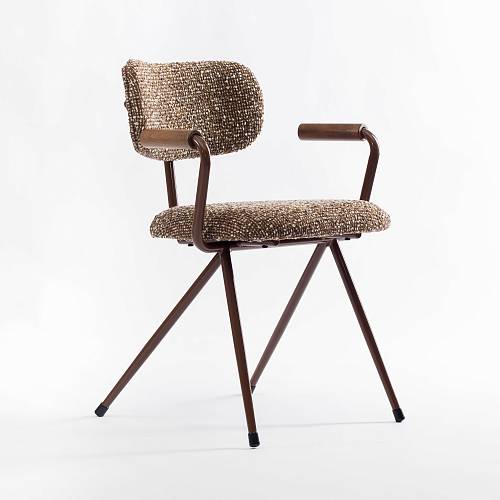 картинка Стул Сеул коричневая ткань ножки металл (коричневый) от производителя дизайнерской мебели Deephouse