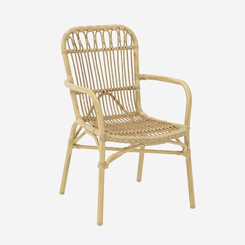 картинка Стул Бинтан плетеный бежевый ножки металлические под бамбук бежевые от производителя дизайнерской мебели Deephouse