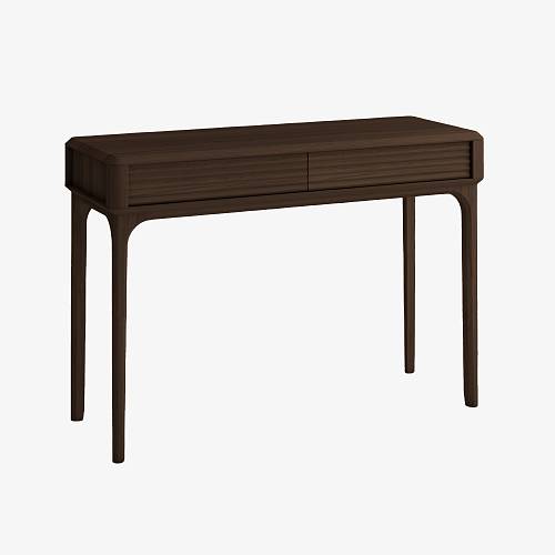 картинка Стол туалетный Канберра 110х41,4х76 см массив дуба тон темный орех (бейц/лак) от производителя дизайнерской мебели Deephouse