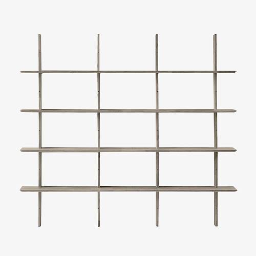 картинка Стеллаж Тампере 2 197х25х176 см массив дуба тон светлый натуральный (масло) от производителя дизайнерской мебели Deephouse