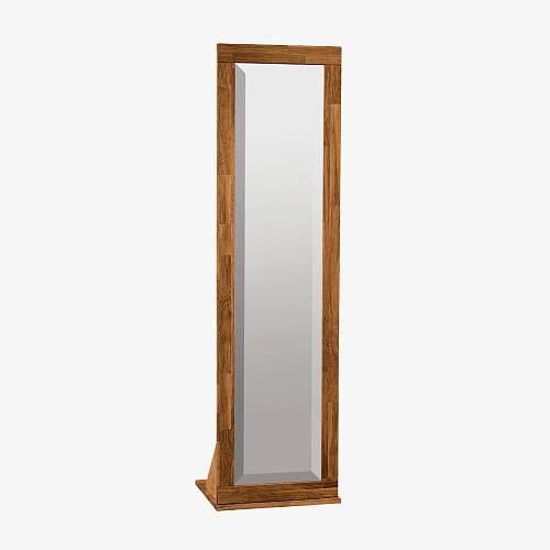 картинка Зеркало Флом напольное 56х42,5х195 см массив дуба тон коньяк (масло) от производителя дизайнерской мебели Deephouse
