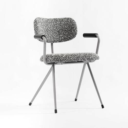 картинка Стул Сеул серая ткань ножки металл (серый) от производителя дизайнерской мебели Deephouse