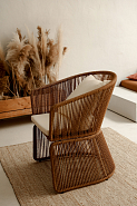 Кресло Сен-Тропе плетеное бежевое подушка светло-бежевая  - 18