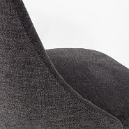 Стул Люцерн  полубарный темно-серая ткань, вертикальная прострочка, ножки черные - 7
