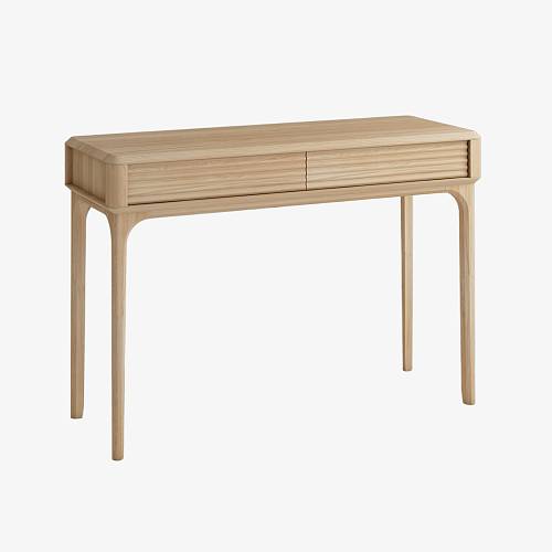 картинка Стол туалетный Канберра 110х41,4х76 см массив дуба тон натуральный (масло) от производителя дизайнерской мебели Deephouse