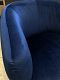 Кресло Бонвиль темно-синий бархат вращающееся ножки латунь - 4