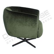 Кресло Бонвиль темно-зеленый бархат вращающееся - 6