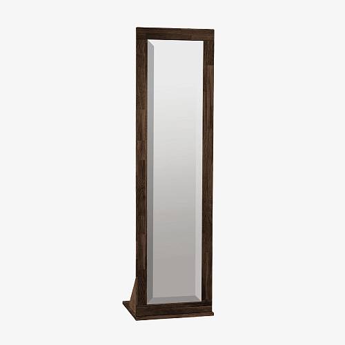 картинка Зеркало Флом напольное 56х42,5х195 см массив дуба тон темный орех (бейц/лак) от производителя дизайнерской мебели Deephouse