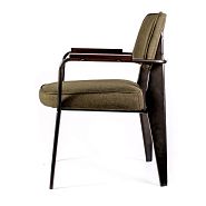 Кресло Вена сталь + сиденье оливковая ткань - 6