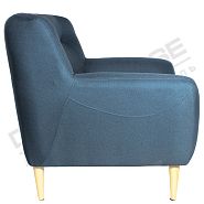 Кресло Тоскана ткань темно-синяя ножки натуральное дерево - 6