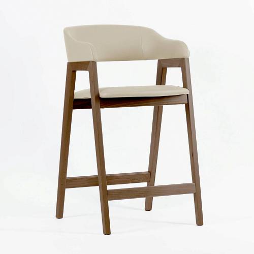 картинка Стул Челси полубарный кремовая экокожа массив бука (терра) высота подлокотников 83,5 см от производителя дизайнерской мебели Deephouse