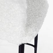 Стул полубарный Белладжио вращающийся белый экомех ножки черные - 7