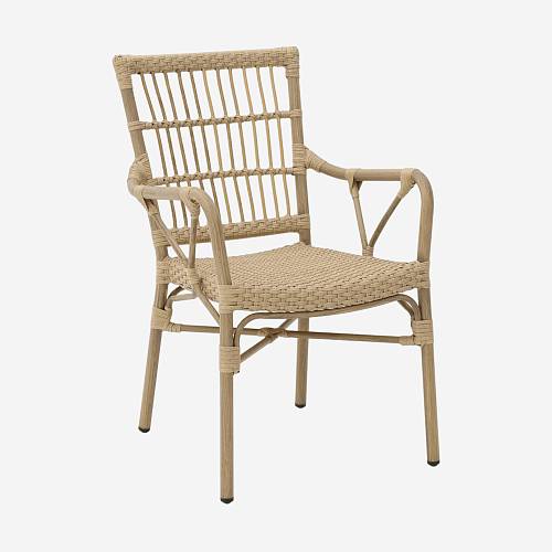 картинка Стул Лангкави плетеный бежевый ножки под бамбук бежевые от производителя дизайнерской мебели Deephouse