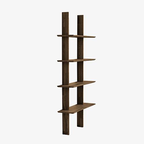 картинка Стеллаж Тампере 88,5х25х176 см массив дуба тон терра (масло) от производителя дизайнерской мебели Deephouse