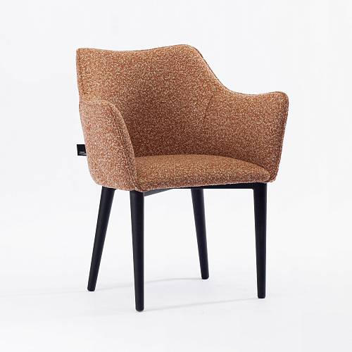 картинка Стул Moscow Denis Simachev for DH терракотовая ткань букле ножки черные от производителя дизайнерской мебели Deephouse