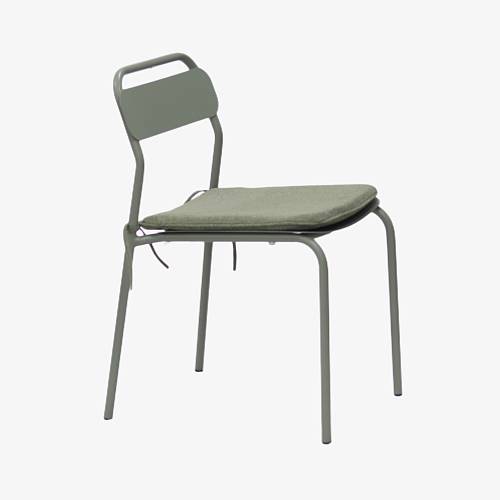картинка Стул Корте металлический тон фисташковый подушка фисташковая от производителя дизайнерской мебели Deephouse