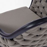 Outlet!  Кресло круглое плетеное серое, ножки металл (серый) - 7