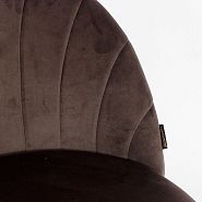 Стул Париж коричневый бархат с вертикальной прострочкой (снаружи и внутри) ножки под золото - 7