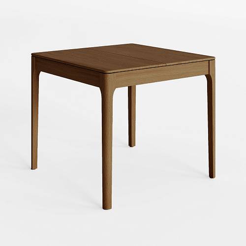 картинка Стол Кёльн квадратный раскладной 90(130)*90 см массив дуба тон терра ширина царги 5,5 см от производителя дизайнерской мебели Deephouse