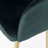 Стул Гарда Нью вращающийся темно-зеленый бархат ножки золото - 4