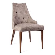 Кресло Davos коричневый с бежевым ножки под дерево - 6