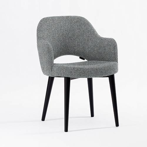 картинка Стул Мартин светло-серая ткань ножки черные от производителя дизайнерской мебели Deephouse