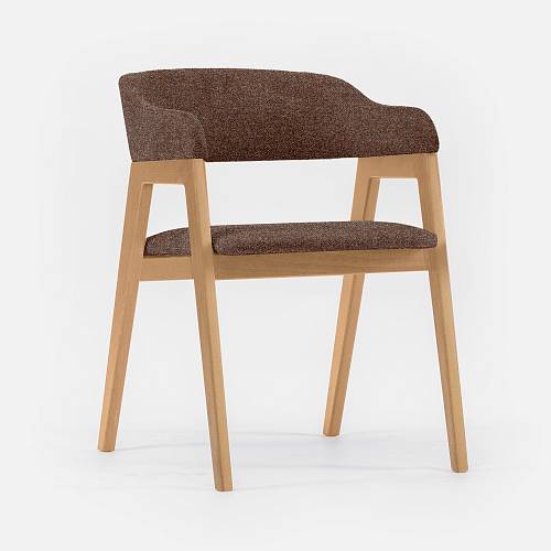 картинка Стул Челси ткань красный гранит массив бука (натуральный) от производителя дизайнерской мебели Deephouse