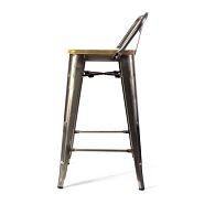 Барный стул TOLIX стальной + светлое дерево - 4
